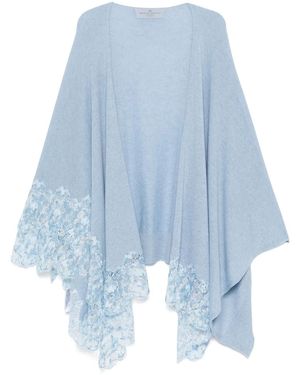 Ermanno Scervino レーストリム ケープ - ブルー