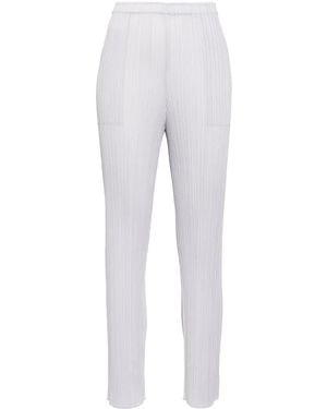 Pleats Please Issey Miyake July スリムパンツ - グレー