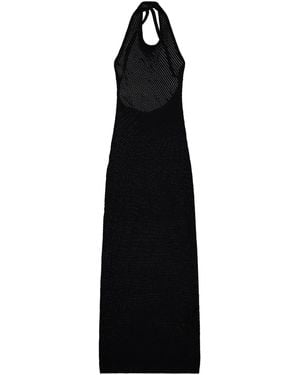 Laneus Knitted Maxi Dress - Black