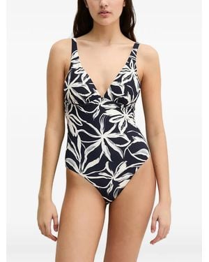 Marc O' Polo Floral-Print Swimsuit - Blue