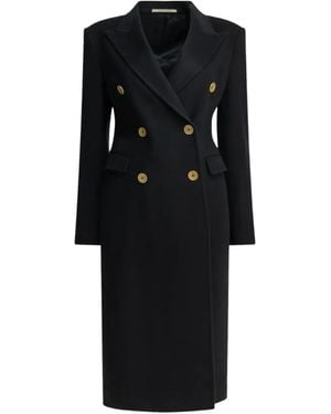 Tagliatore Meryl Double-Breasted Cashmere Coat - Black