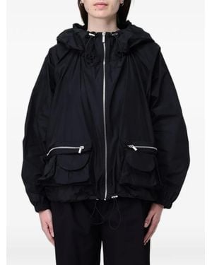 MEIMEIJ Hooded Zip-Up Jacket - Black