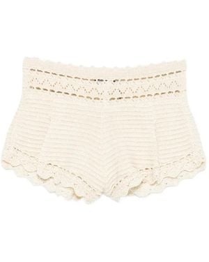 retroféte Margo Crochet Shorts - Natural