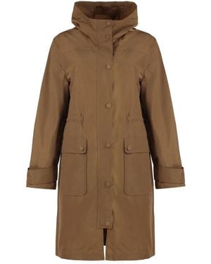 Yves Salomon Parka Met Capuchon - Naturel