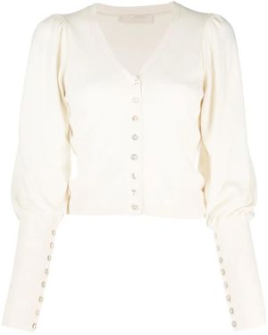 Ulla Johnson Cardigan Hattie Con Scollo A V - Bianco