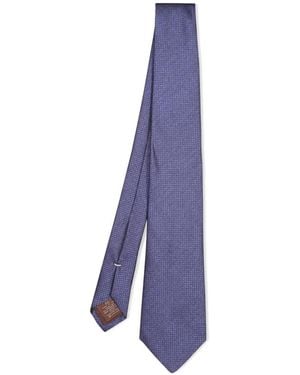 Canali Micro-Pattern Tie - Purple