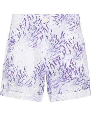 Vilebrequin Pantalones Cortos Con Lavanda Estampada - Morado