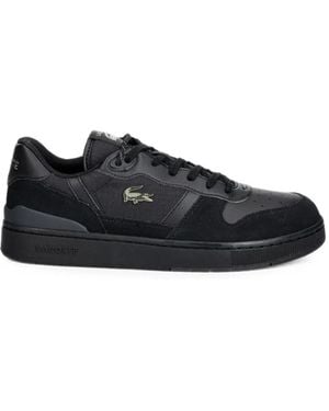 Lacoste Logo-Plaque Paneled Sneakers - Black