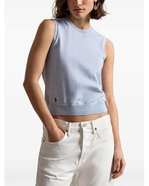 Polo Ralph Lauren Logo Sleeveless Top - Blue