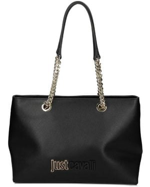 Just Cavalli Chain Shoulder Bag - Black
