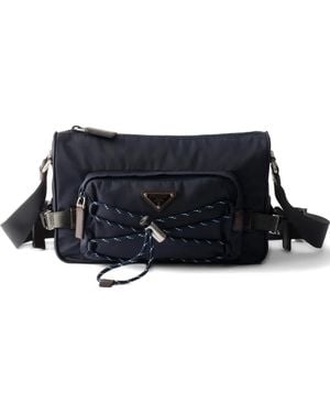 Prada Leren Schoudertas - Blauw