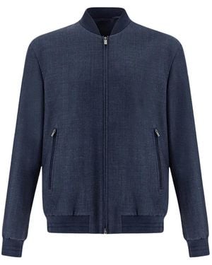 Paul & Shark X Loro Piana Jersely Bomber Jacket - Blue