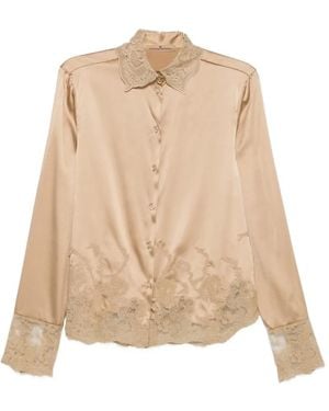Ermanno Scervino Lace-Trim Shirt - Natural