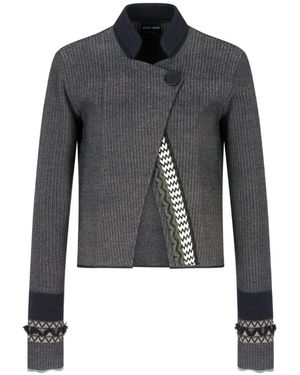 Giorgio Armani Veste Boutonnée À Motif - Black