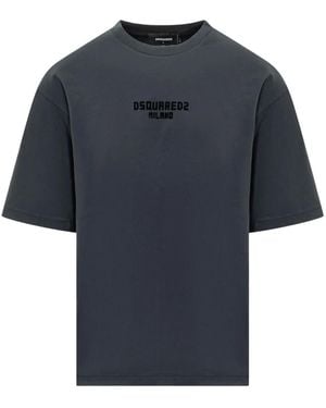 DSquared² Embossed logo t-shirt - Blau