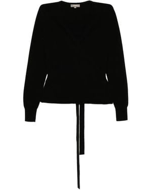 N.Peal Cashmere Arabella ラップカーディガン - ブラック