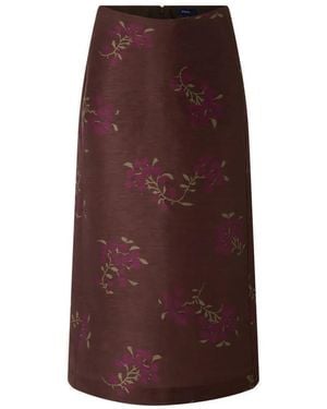 Soeur Helia Floral-Print Skirt - Purple