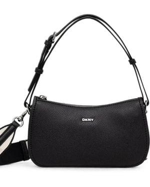 DKNY Bolso De Hombro Nessa Con Cremallera - Negro