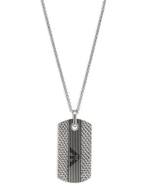 Emporio Armani Mesh Pendant Necklace - Metallic