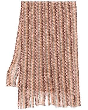 Missoni Schal Mit Fransen - Pink
