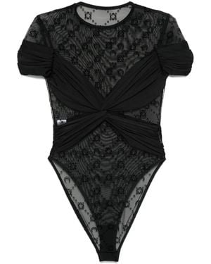 Marine Serre Body drapeado - Negro
