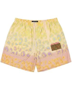 PAS DE MER Leopard-Print Swim Shorts - Metallic