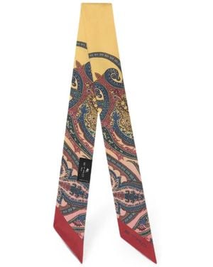 Etro Silk Twill Paisleyina With Placed Paisley Print - White