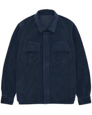 Fortela Corduroy Pockets Overshirt - Blue