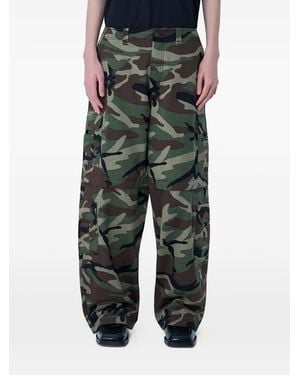 Vetements Pantalon Cargo À Motif Camouflage - Green