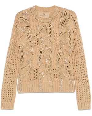 Ermanno Scervino Crystal-Embellished Jumper - Natural