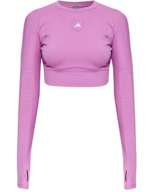 adidas By Stella McCartney ロゴ トップ - ピンク