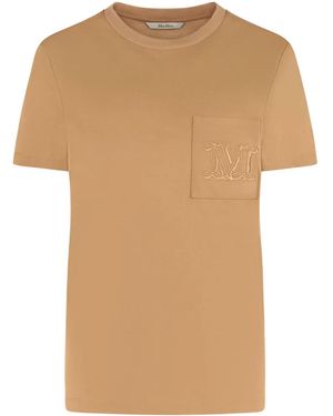 Max Mara Cotton T-Shirt - Natural