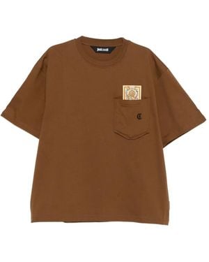 Just Cavalli Pocket Graphic T-Shirt - Brown