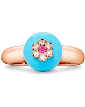 David Morris 18Kt Roségouden Ring - Roze