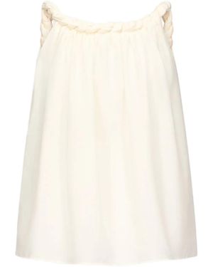 Loulou de Saison Garino Voile Gathered Top - Natural