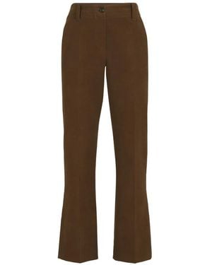 Brunello Cucinelli Stretch-Cotton Moleskin Cigarette Trousers - Brown