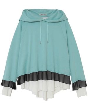 Undercover Sudadera Con Capucha Y Volantes - Verde