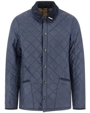 Barbour Quilted Corduroy-Collar Jacket - Blue