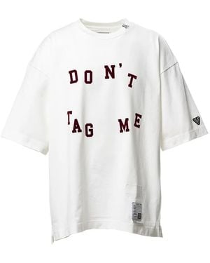 Maison Mihara Yasuhiro Don'T Tag Me. Flocky-Print T-Shirt - White