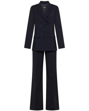 Seventy Tailleur-Pantalon À Veste Croisée - Blue