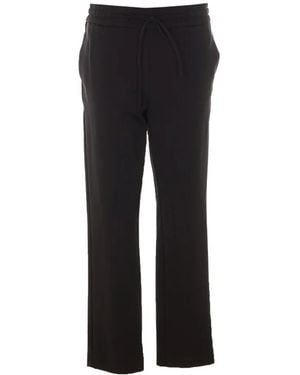 RUE DU BAC Drawstring-Waist Straight-Leg Trousers - Black