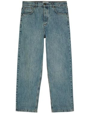 Wax London Logo-Patch Jeans - Blue