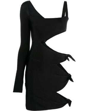 Roberto Cavalli Cut Out-Detail Mini Dress - Black