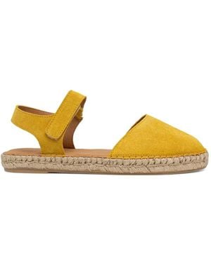Fly London Alpargatas De Ante Con Cierre Autoadherente - Amarillo