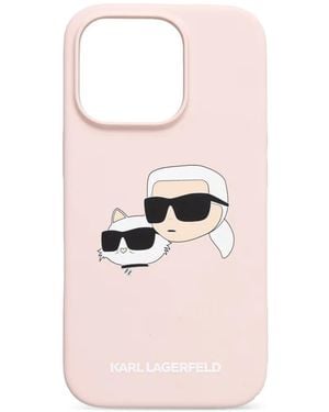 KARL LAGERFELD Ikonik Karl Choupette Iphone 16 Pro Case - Pink