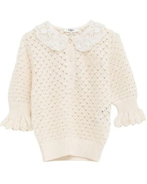 Chloé オープンニット セーター - ホワイト