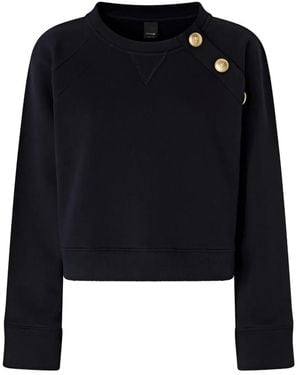Pinko ボタンディテール スウェットシャツ - ブラック