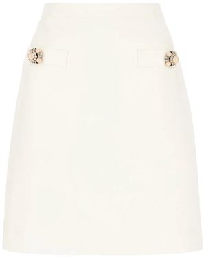Valentino Garavani Crepe Couture ミニスカート - ホワイト