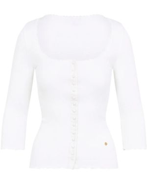 Chloé Gerippter Cardigan - Weiß