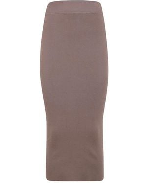 Entire studios Ribbed-Knit Midi Skirt - Brown